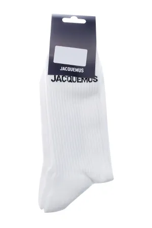 Jacquemus Logo Intarsia Knit Stretched Socks