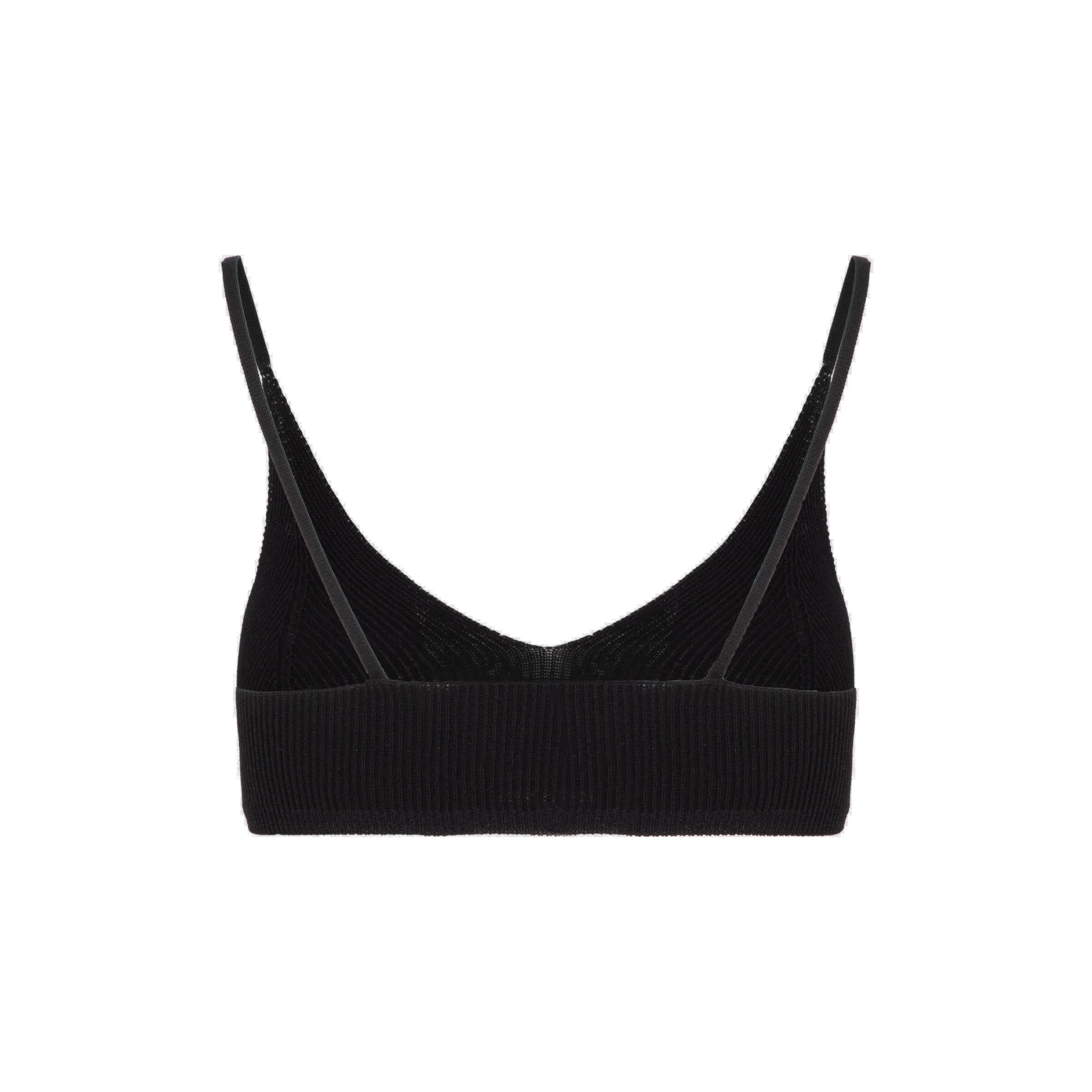 Jacquemus Valensole Ribbed Knit Cropped Top