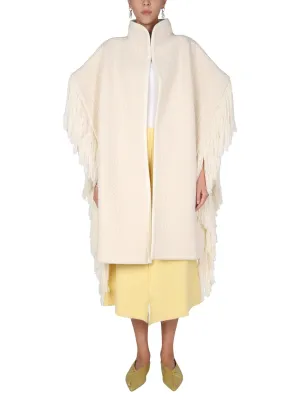 Jil Sander Fringed Knit Cape