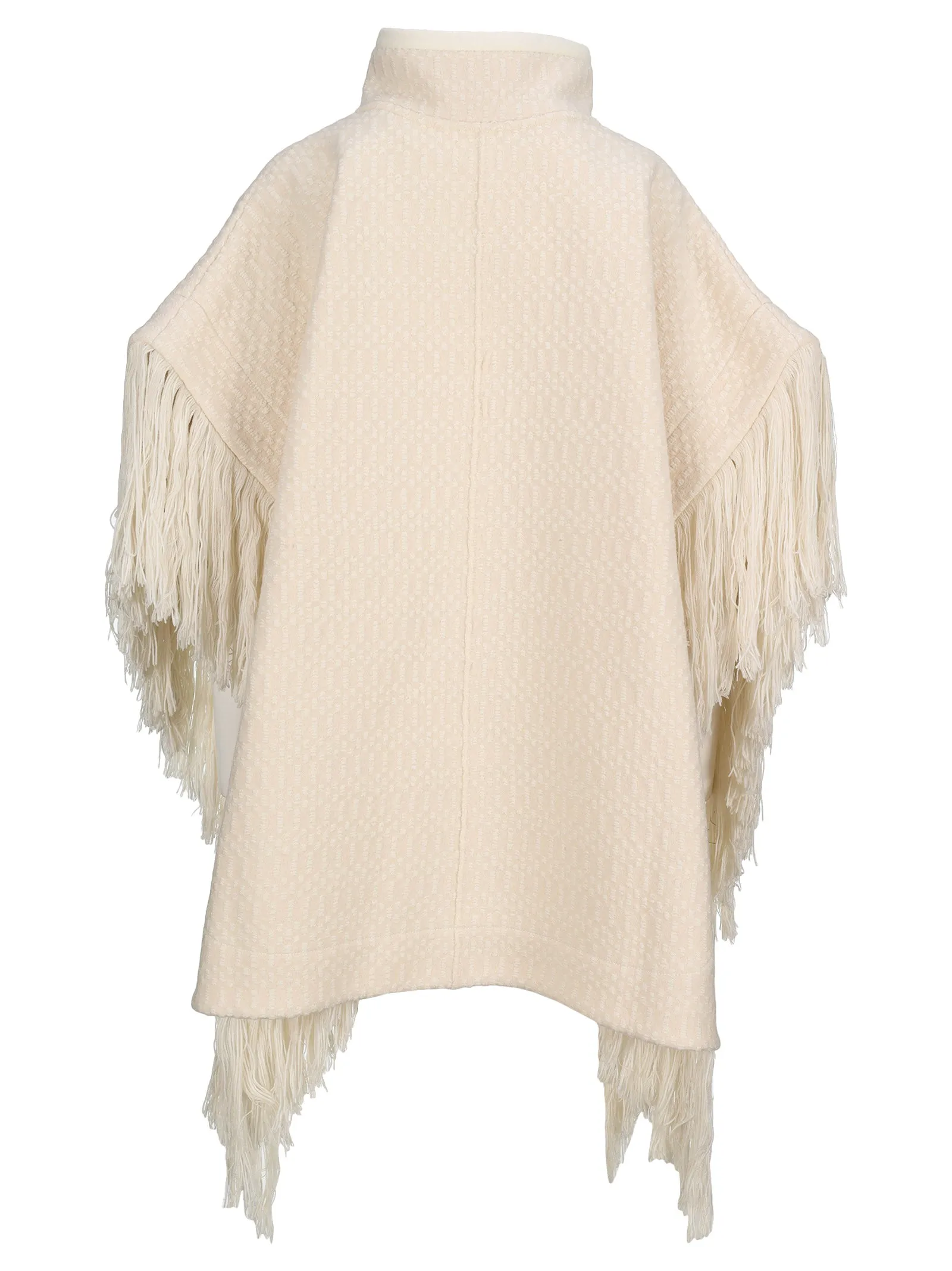 Jil Sander Fringed Knit Cape