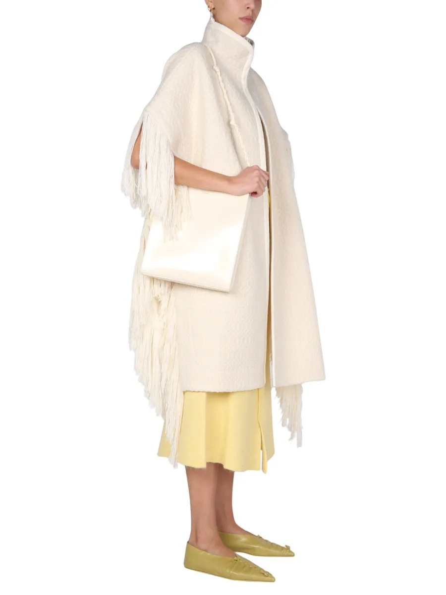 Jil Sander Fringed Knit Cape