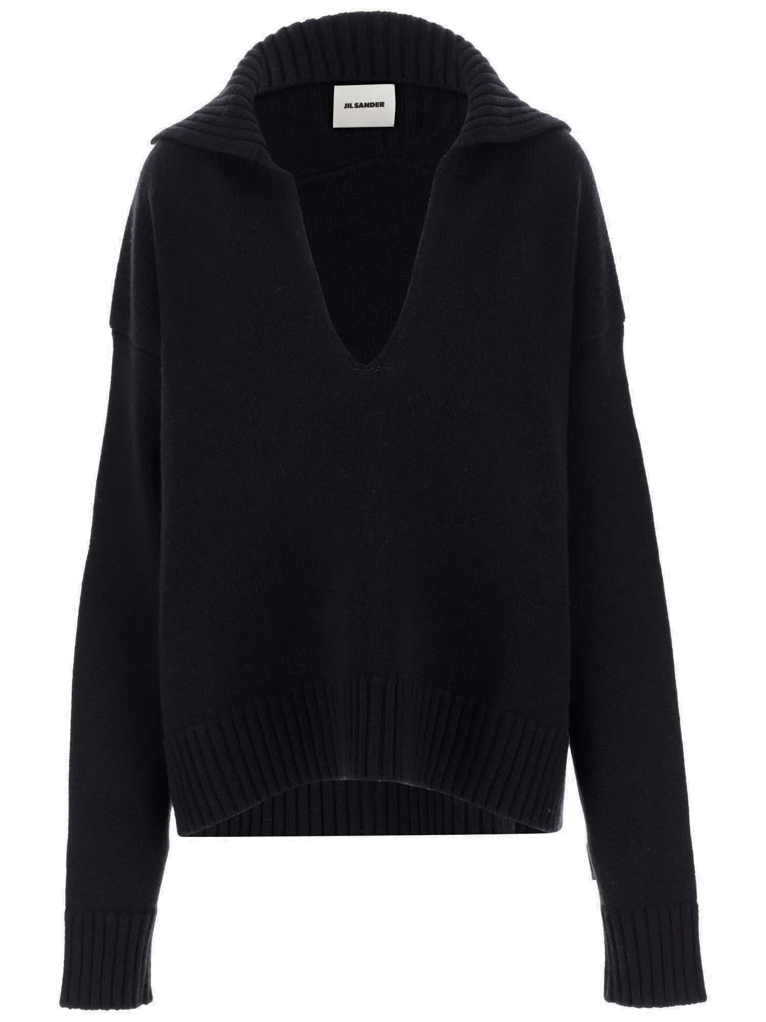 Jil Sander Long-Sleeved V-Neck Sweater