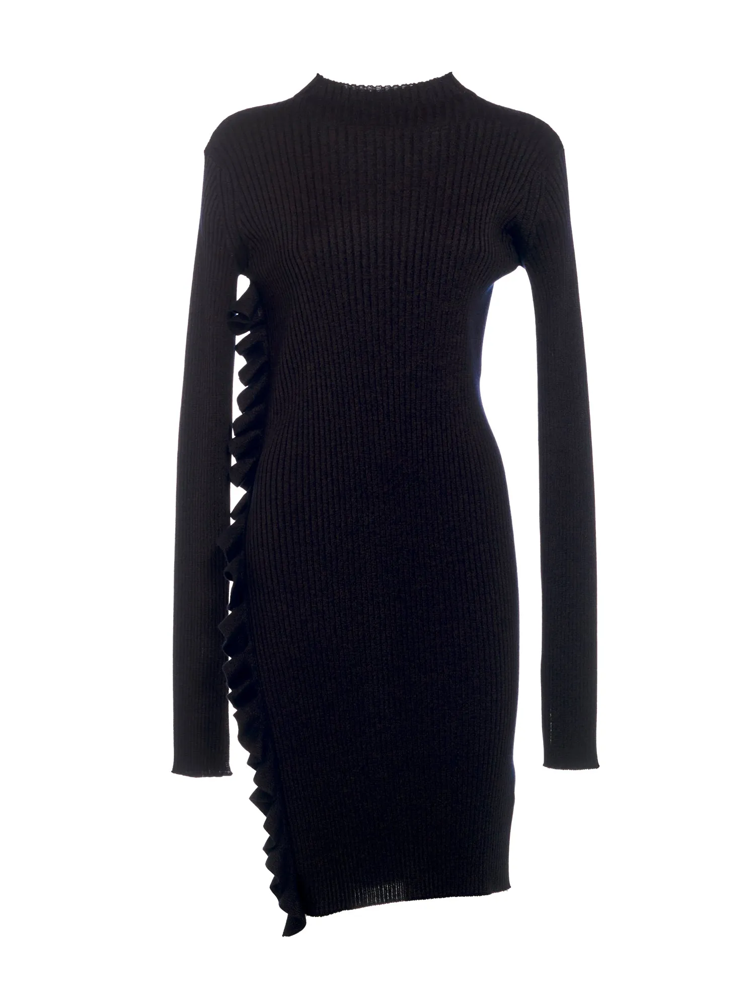 Jil Sander Ruffled Ribbed Knit Jumper