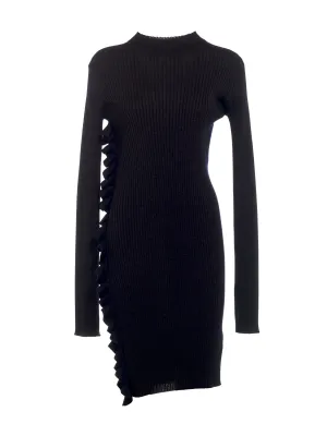 Jil Sander Ruffled Ribbed Knit Jumper