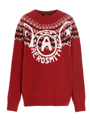 Junya Watanabe Aerosmith-Print Jacquard Sweater