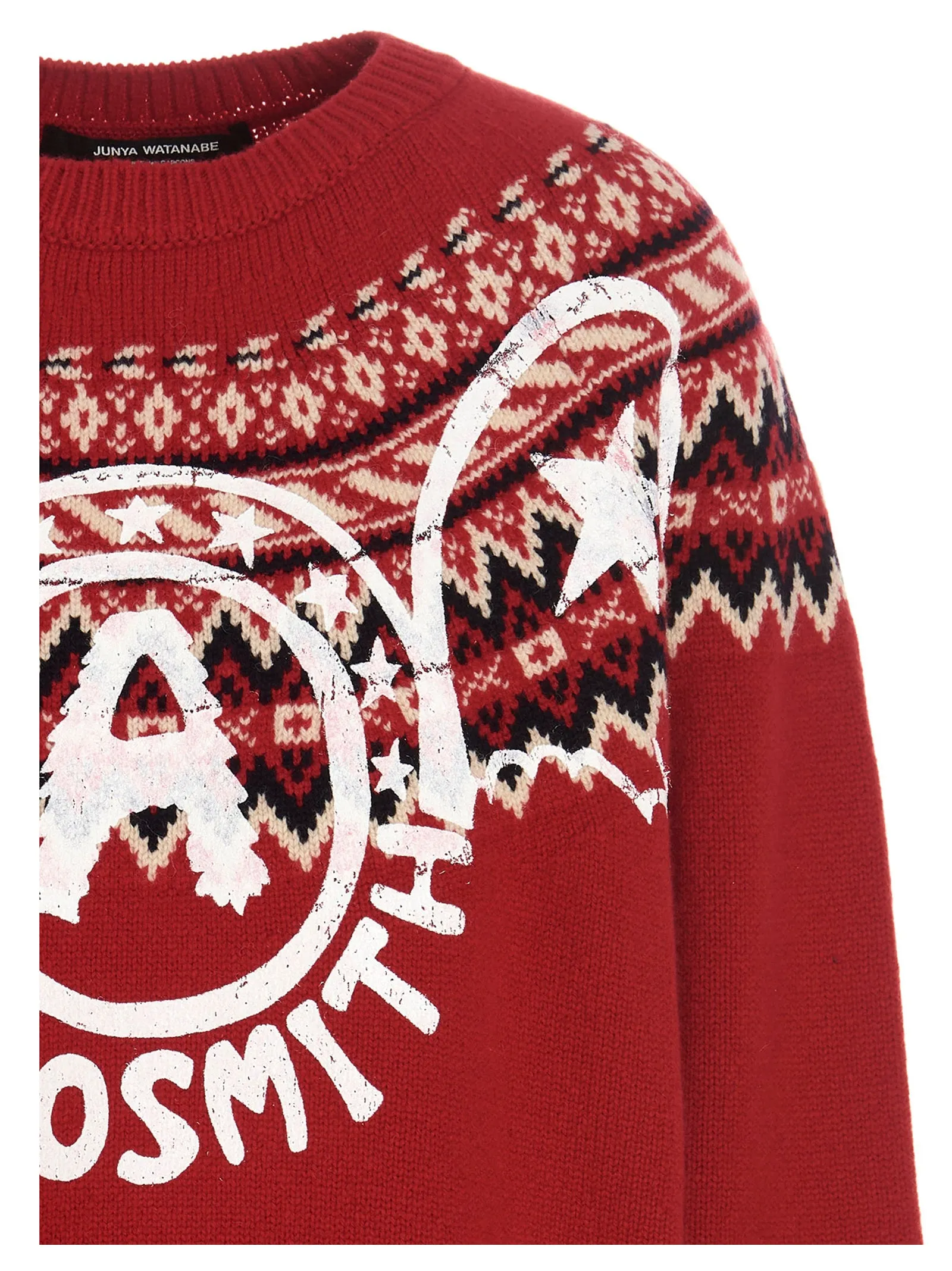 Junya Watanabe Aerosmith-Print Jacquard Sweater