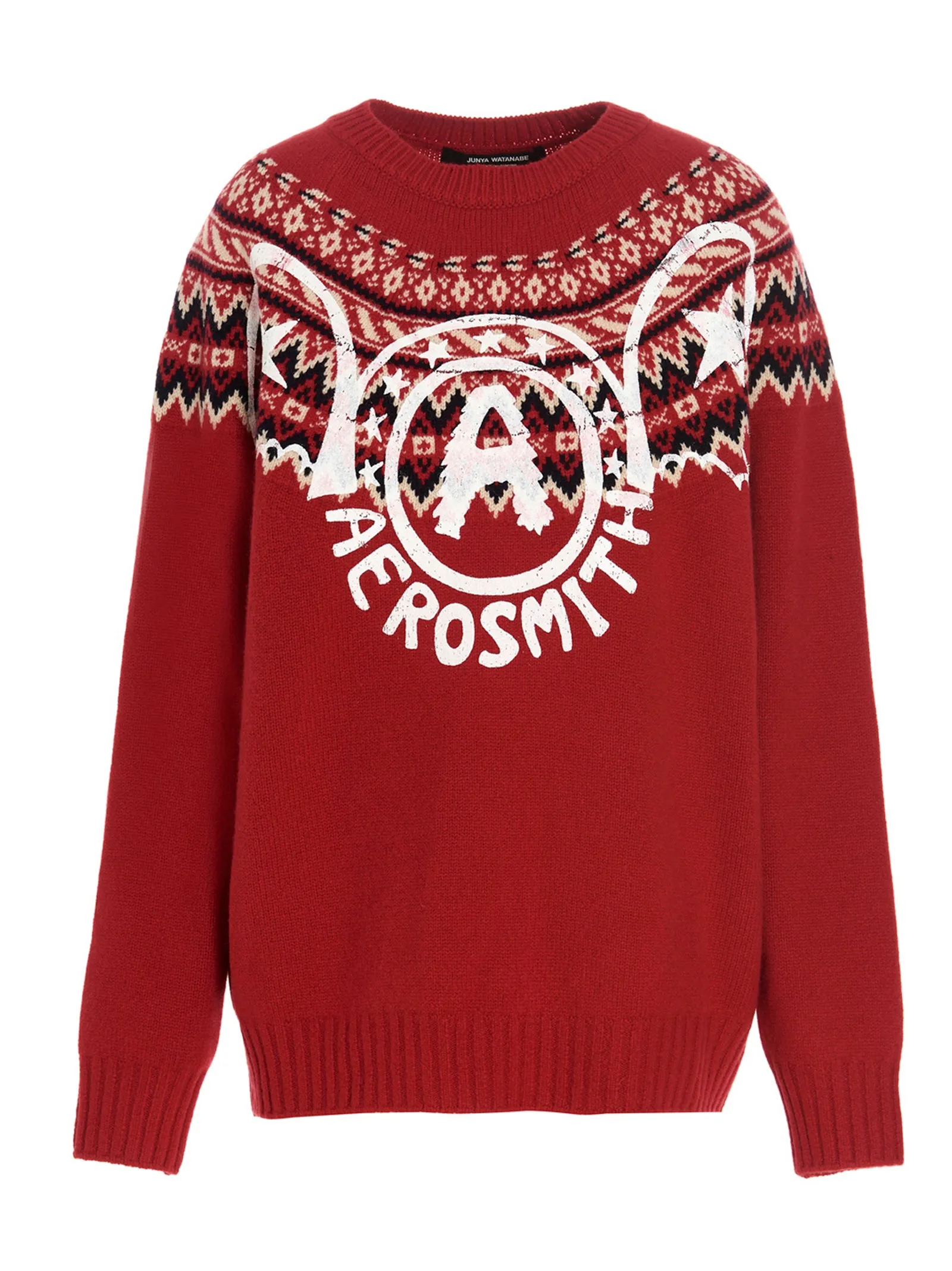 Junya Watanabe Aerosmith-Print Jacquard Sweater