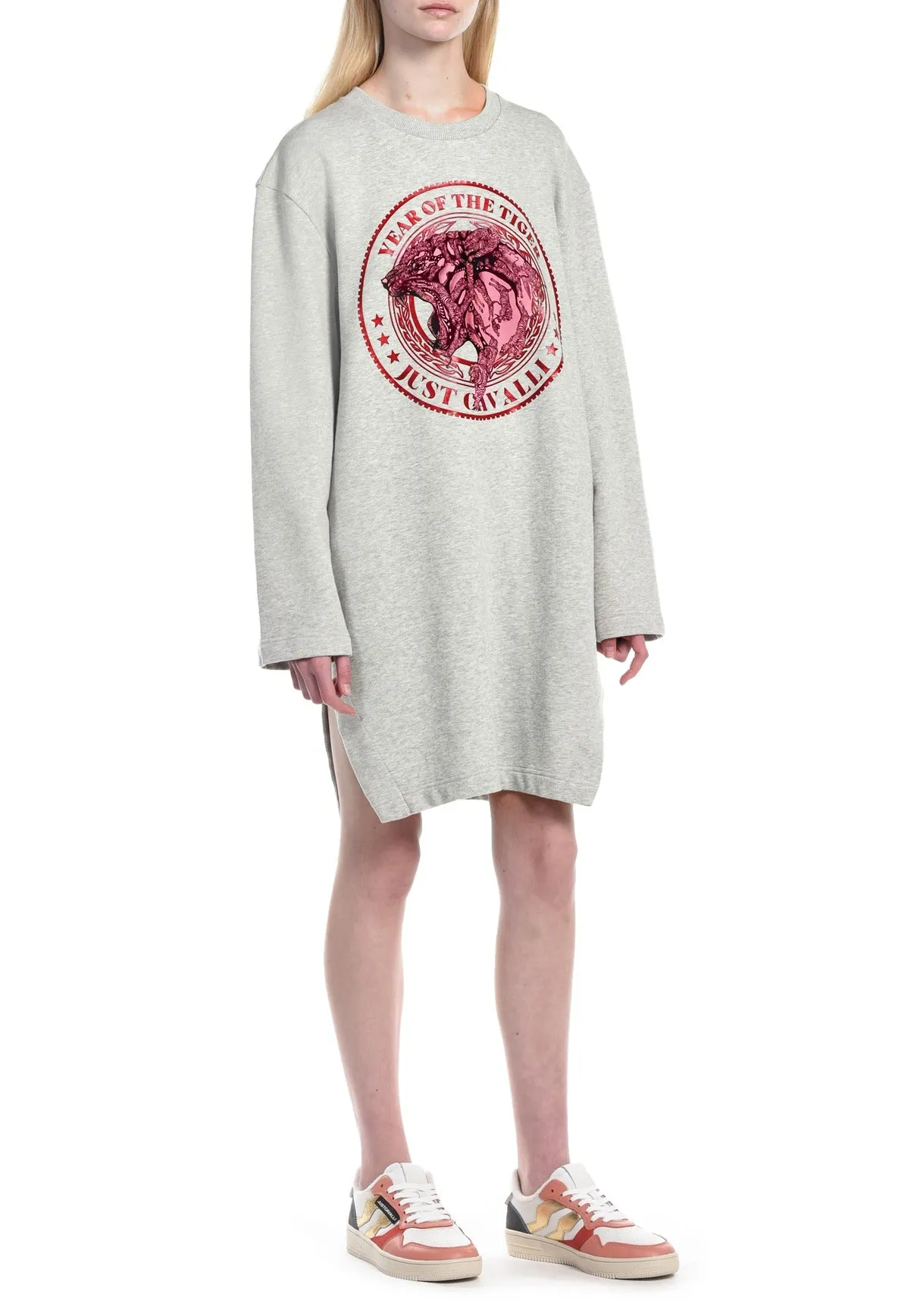 Just Cavalli Graphic Print Sweater Dress