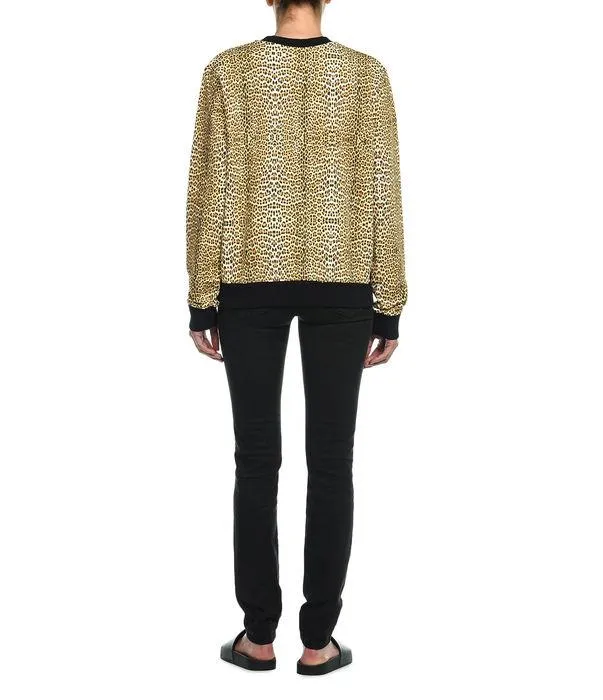Just Cavalli Leopard Print Crewneck Sweater