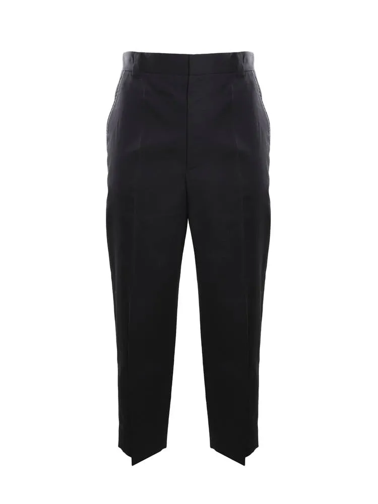 Just Cavalli Logo Patch Cropped Trousers