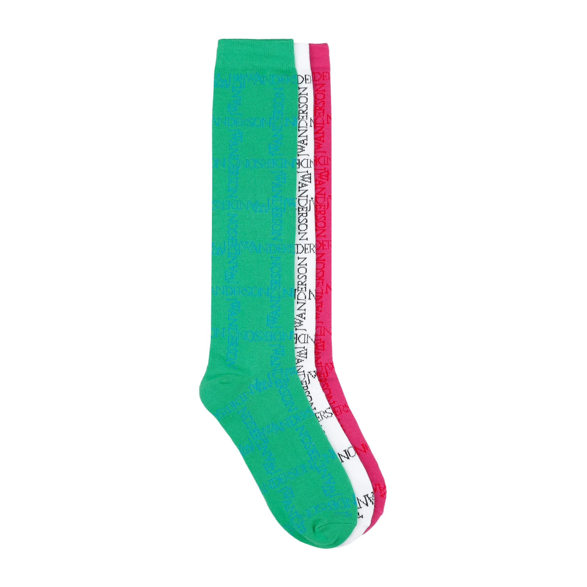 JW Anderson 3 Pack Logo Intarsia Socks