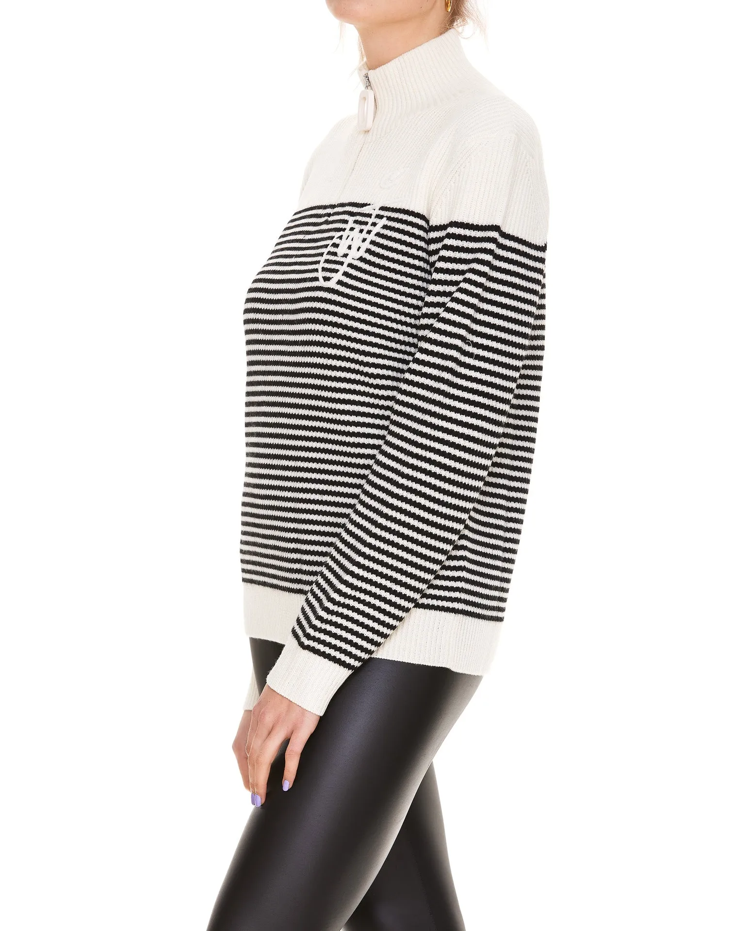 JW Anderson High Neck Striped Knit Jumper