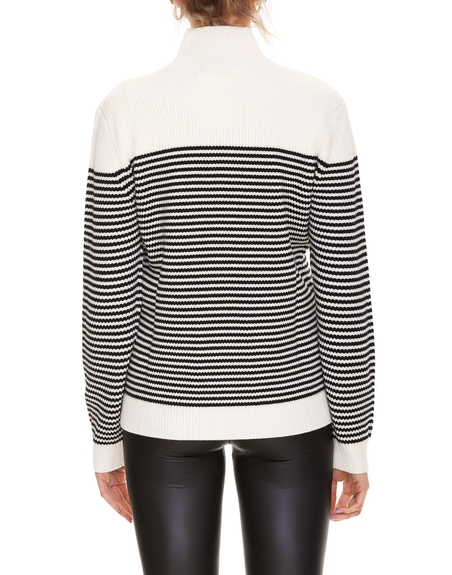 JW Anderson High Neck Striped Knit Jumper
