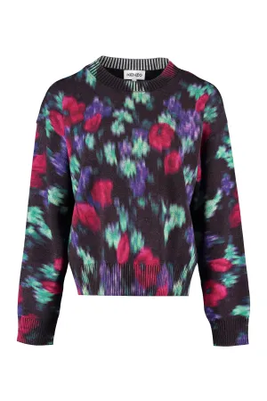 Kenzo Blurred Floral Pattern Crewneck Sweater