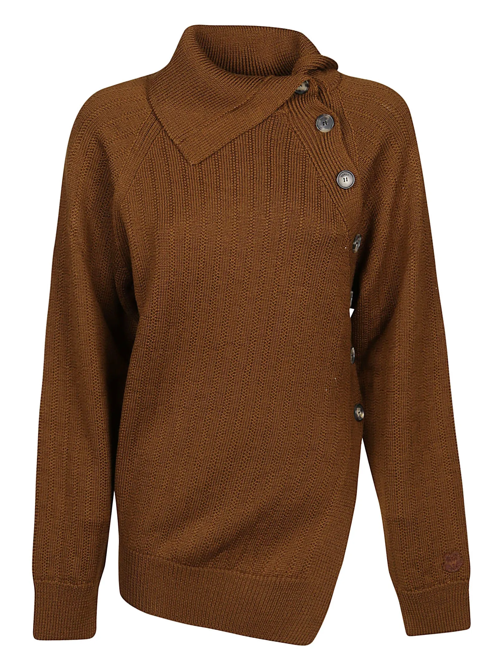 Kenzo Buttoned Roll-Neck Knit Sweater