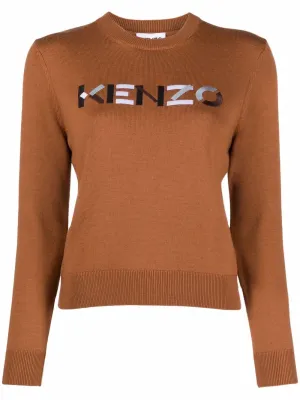 Kenzo Logo Embroidered Knit Jumper
