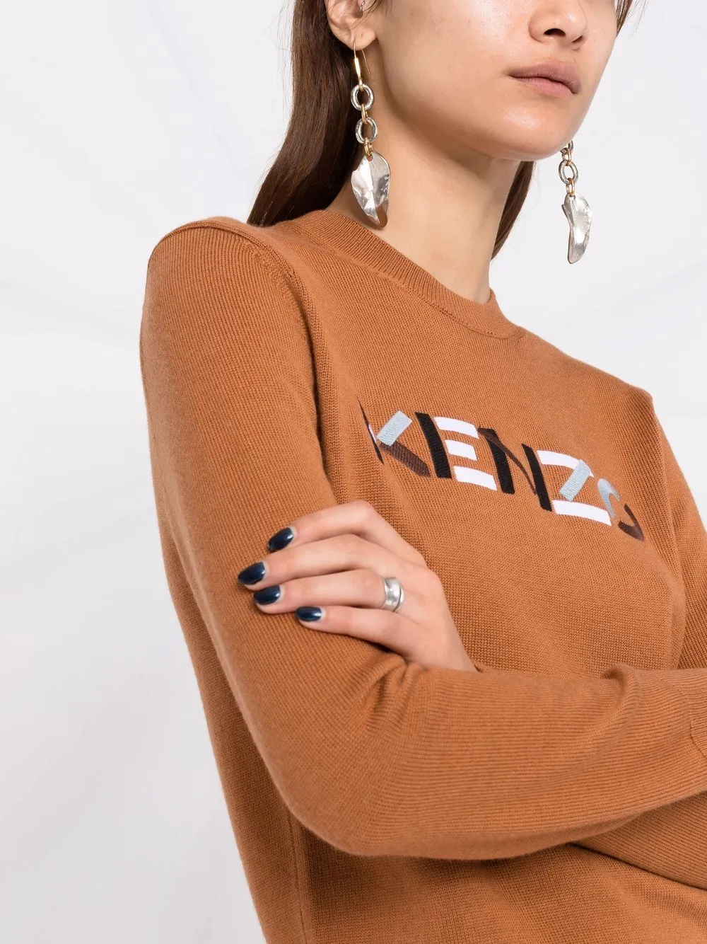 Kenzo Logo Embroidered Knit Jumper