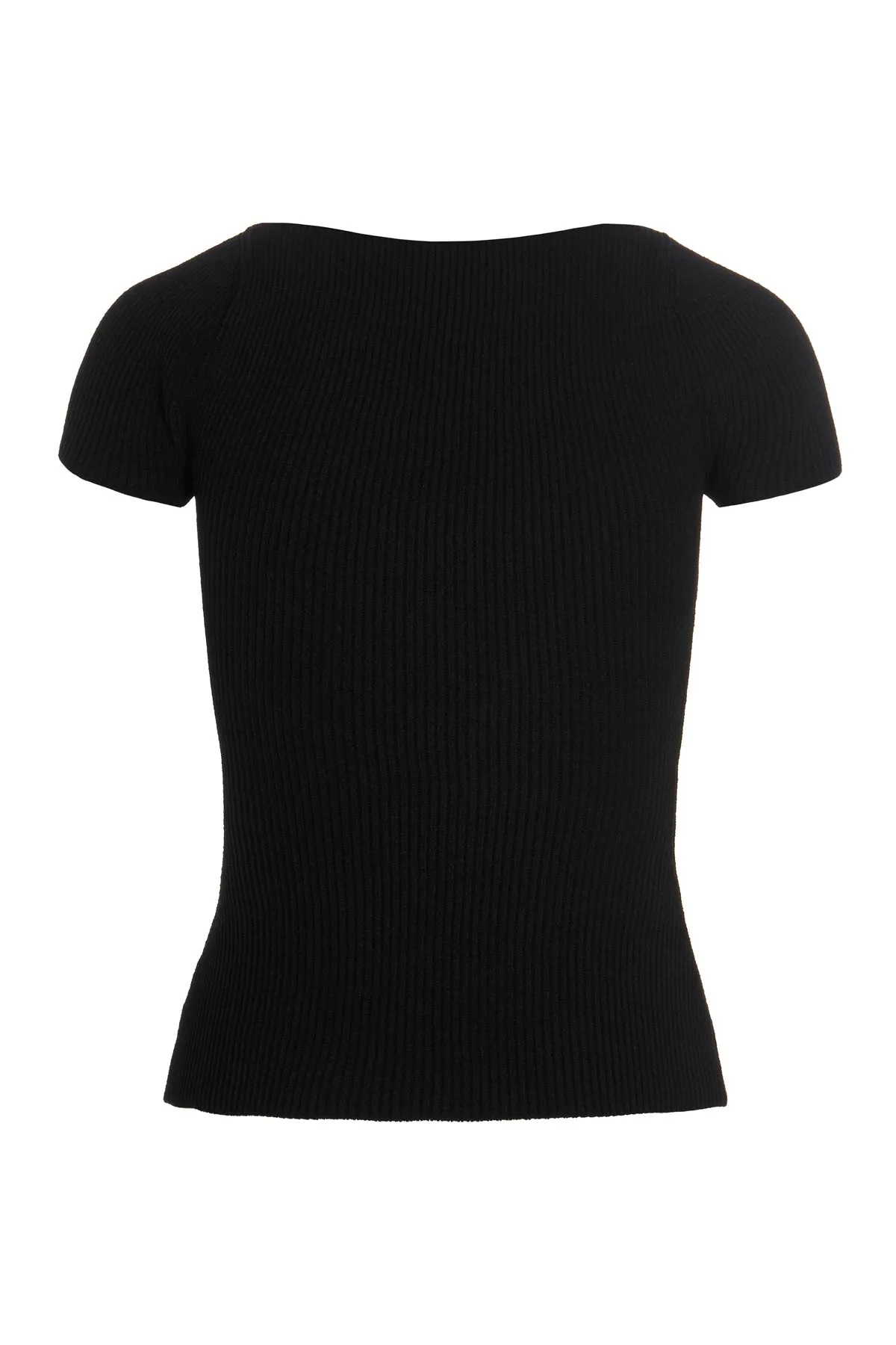 Khaite Ista Cap-Sleeved Rib Knit Top
