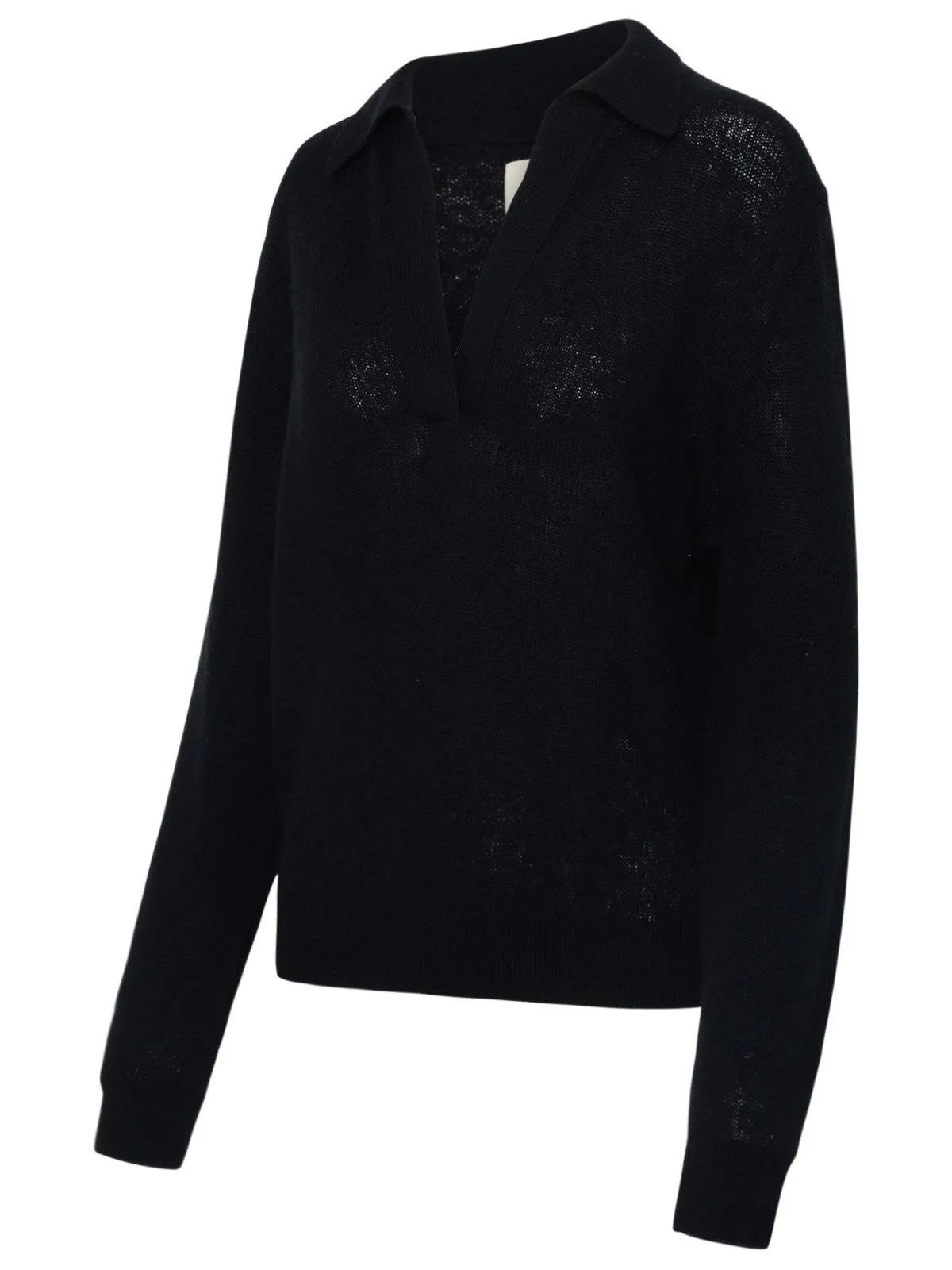 Khaite Jo Open-Neck Polo Sweater