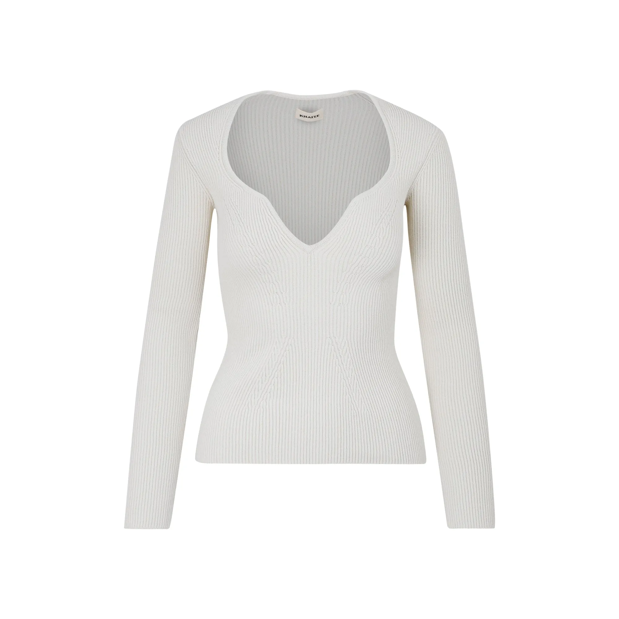 Khaite Kira Plunge Neckline Sweater