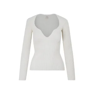 Khaite Kira Plunge Neckline Sweater