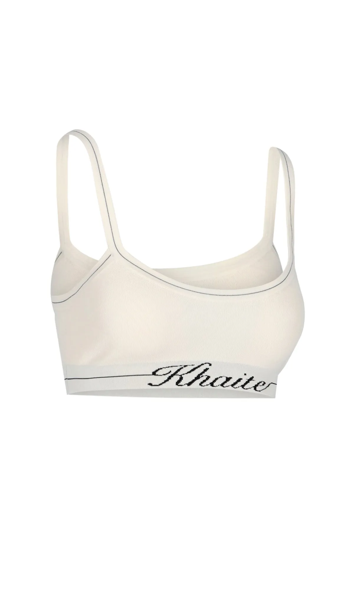 Khaite Logo Intarsia-Knit Bra