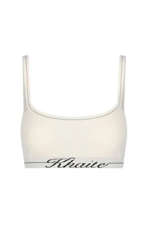Khaite Logo Intarsia-Knit Bra