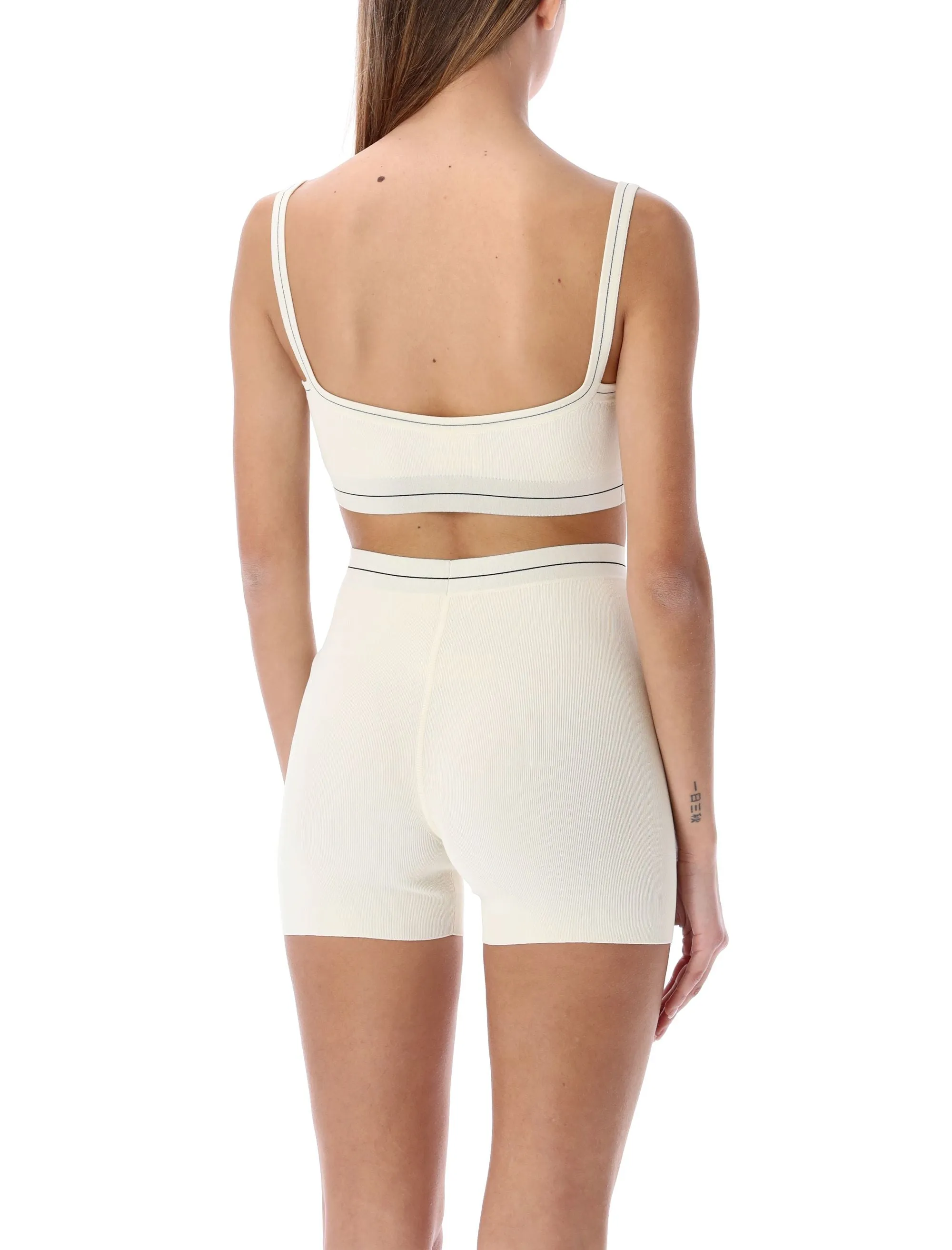 Khaite Logo Intarsia-Knit Bra
