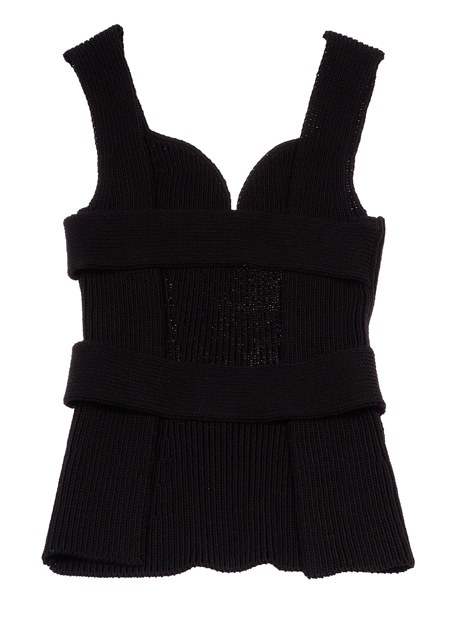 Khaite Sleeveless Fitted Ribbed-Knit Top