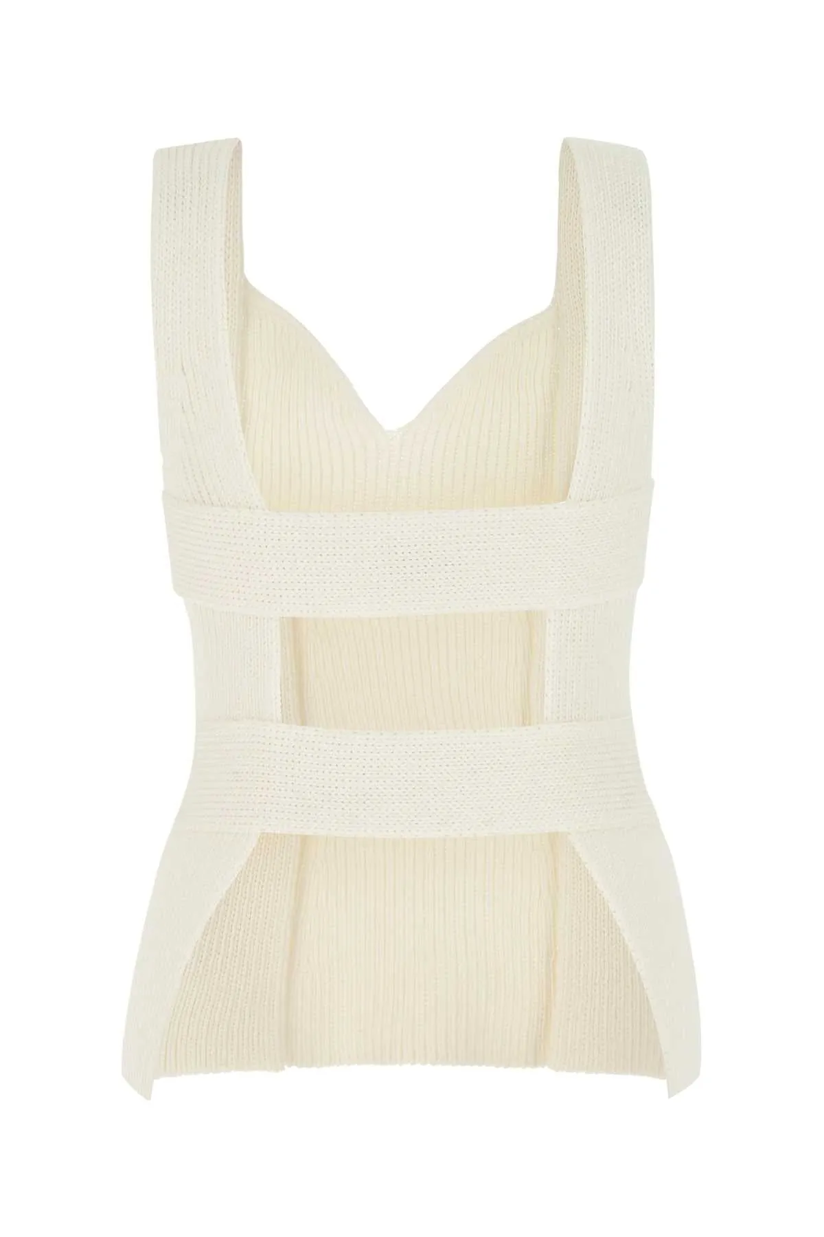 Khaite Sleeveless Fitted Ribbed-Knit Top