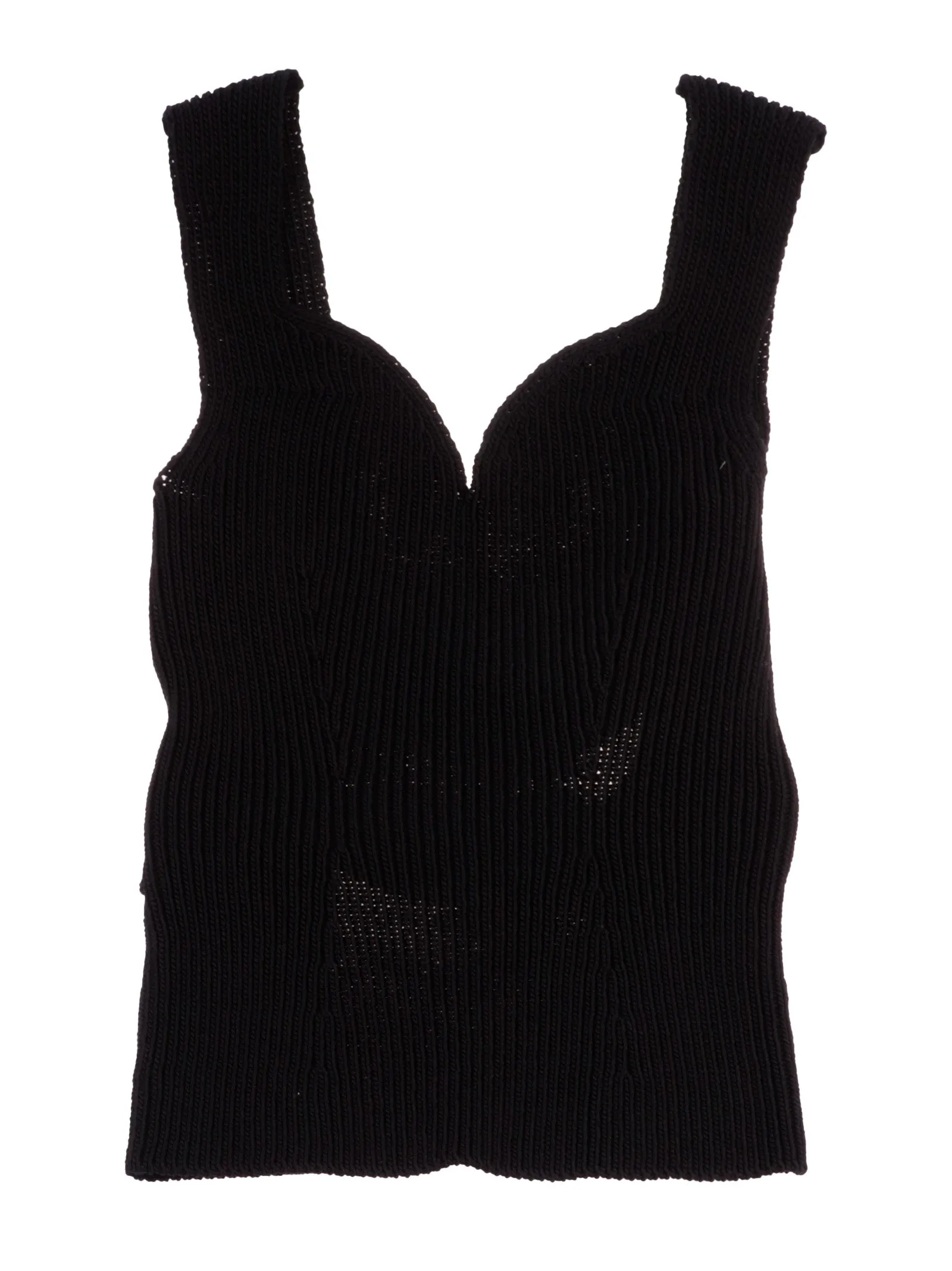 Khaite Sleeveless Fitted Ribbed-Knit Top