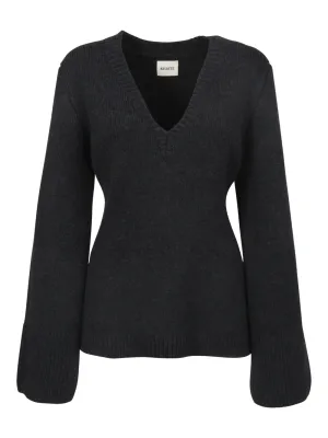 Khaite V-Neck Knit Jumper