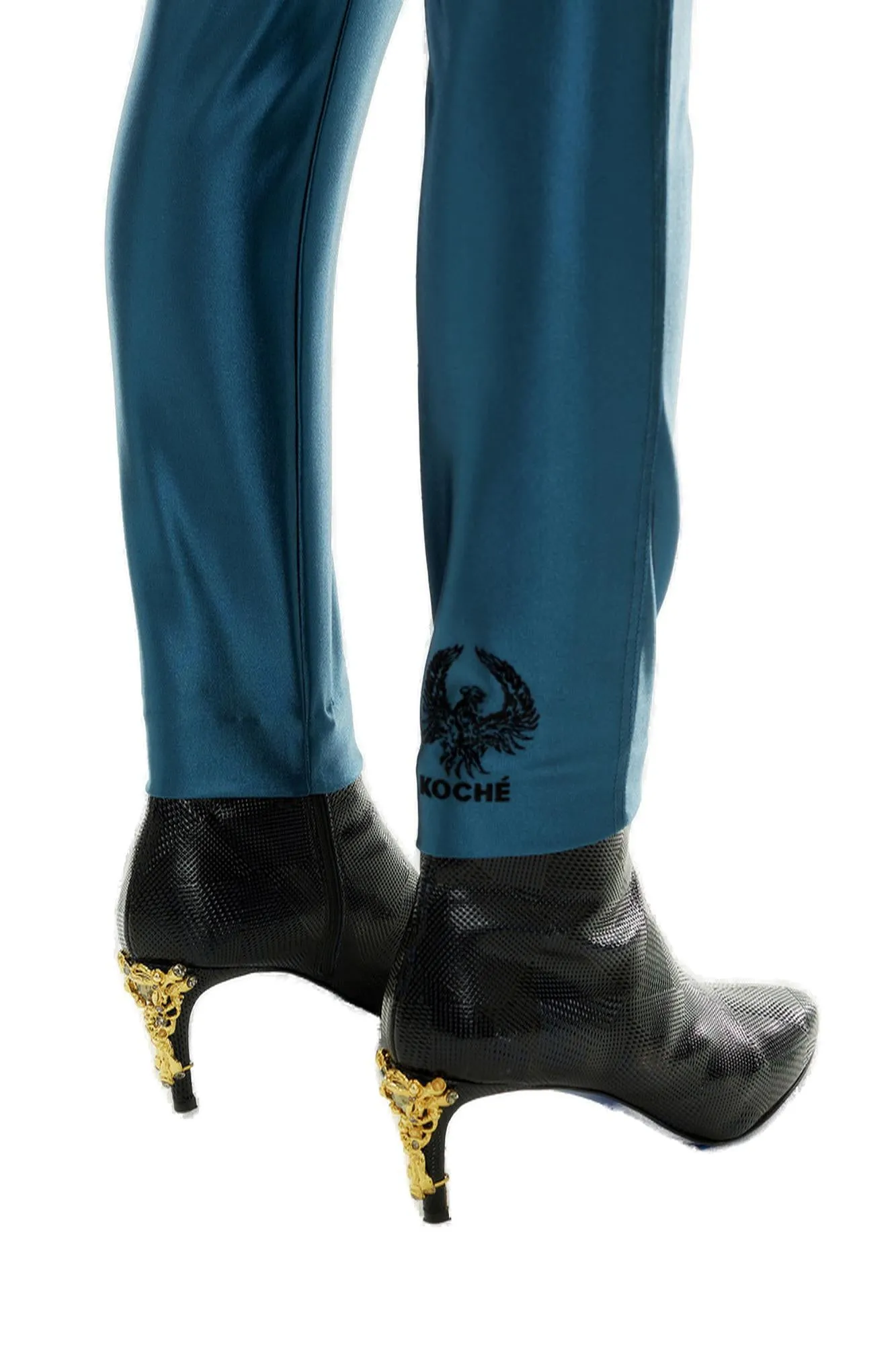 Koch Logo Embroidered Skinny Trousers