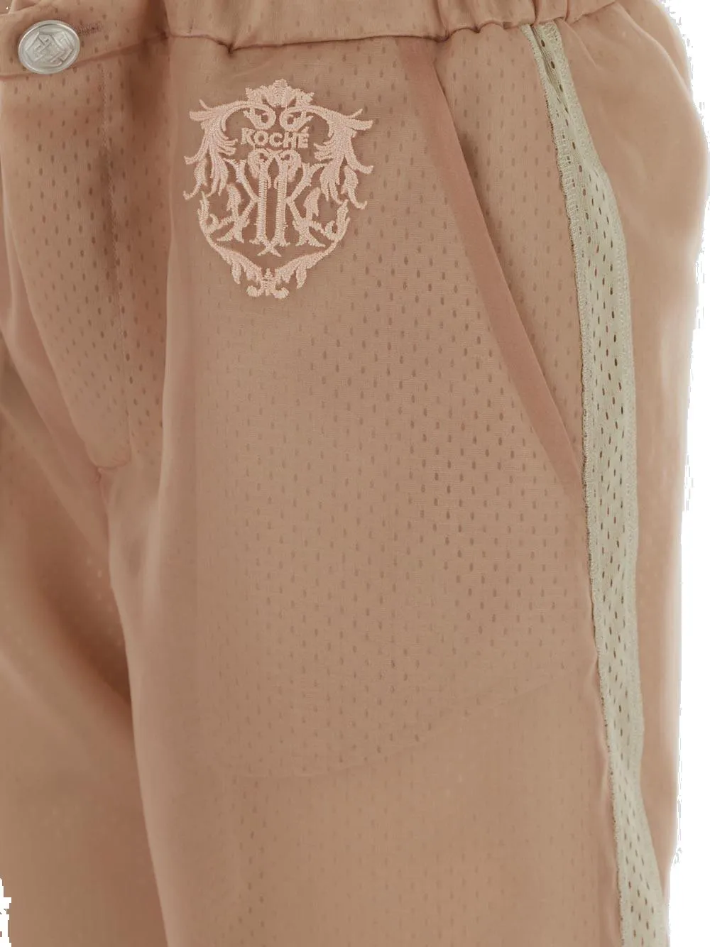 Koch Mesh-Layered Straight-Leg Pants