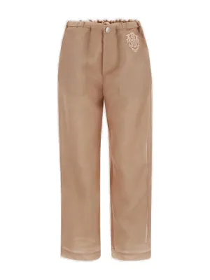 Koch Mesh-Layered Straight-Leg Pants