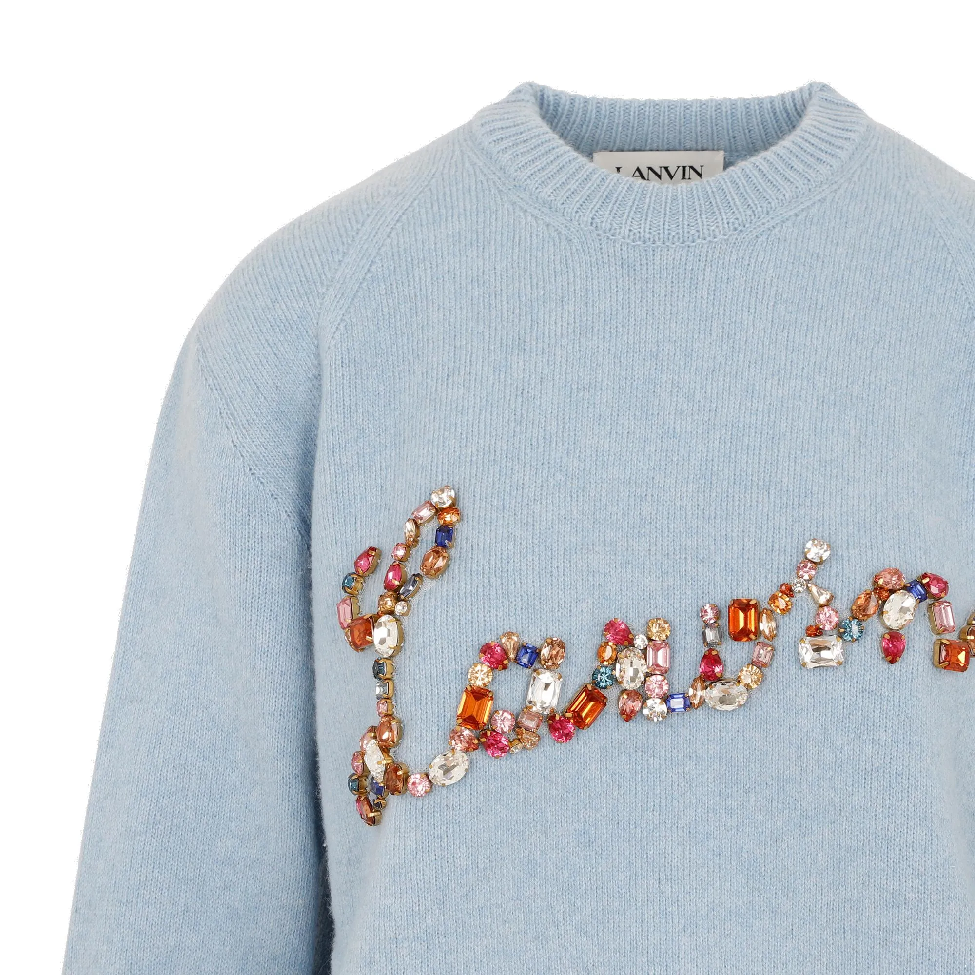Lanvin Logo Embellished Crewneck Sweater