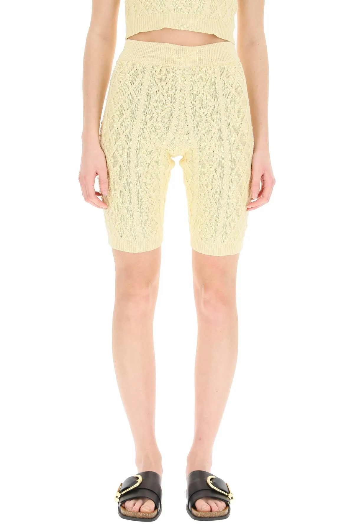 Loulou StudioMusa Cable Knit Biker Shorts