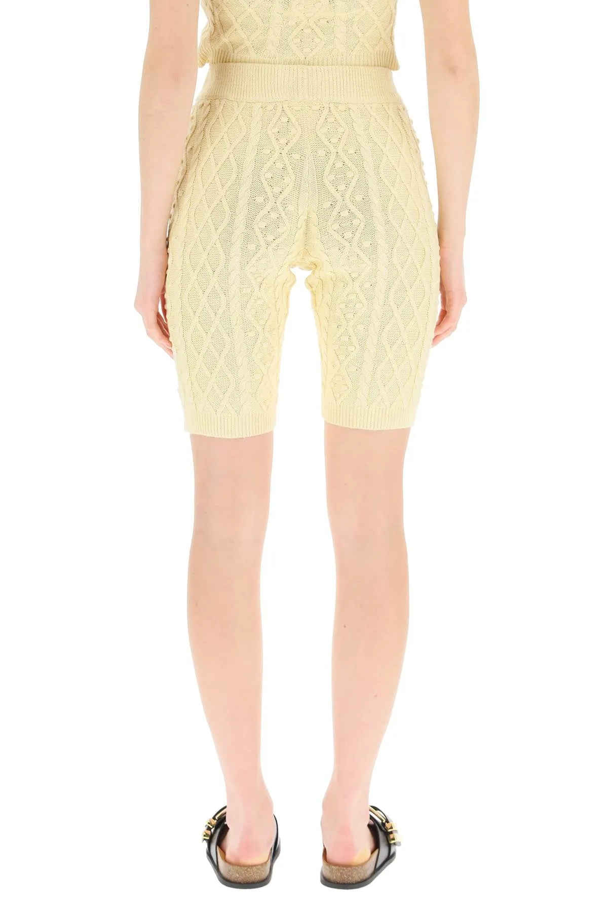 Loulou StudioMusa Cable Knit Biker Shorts