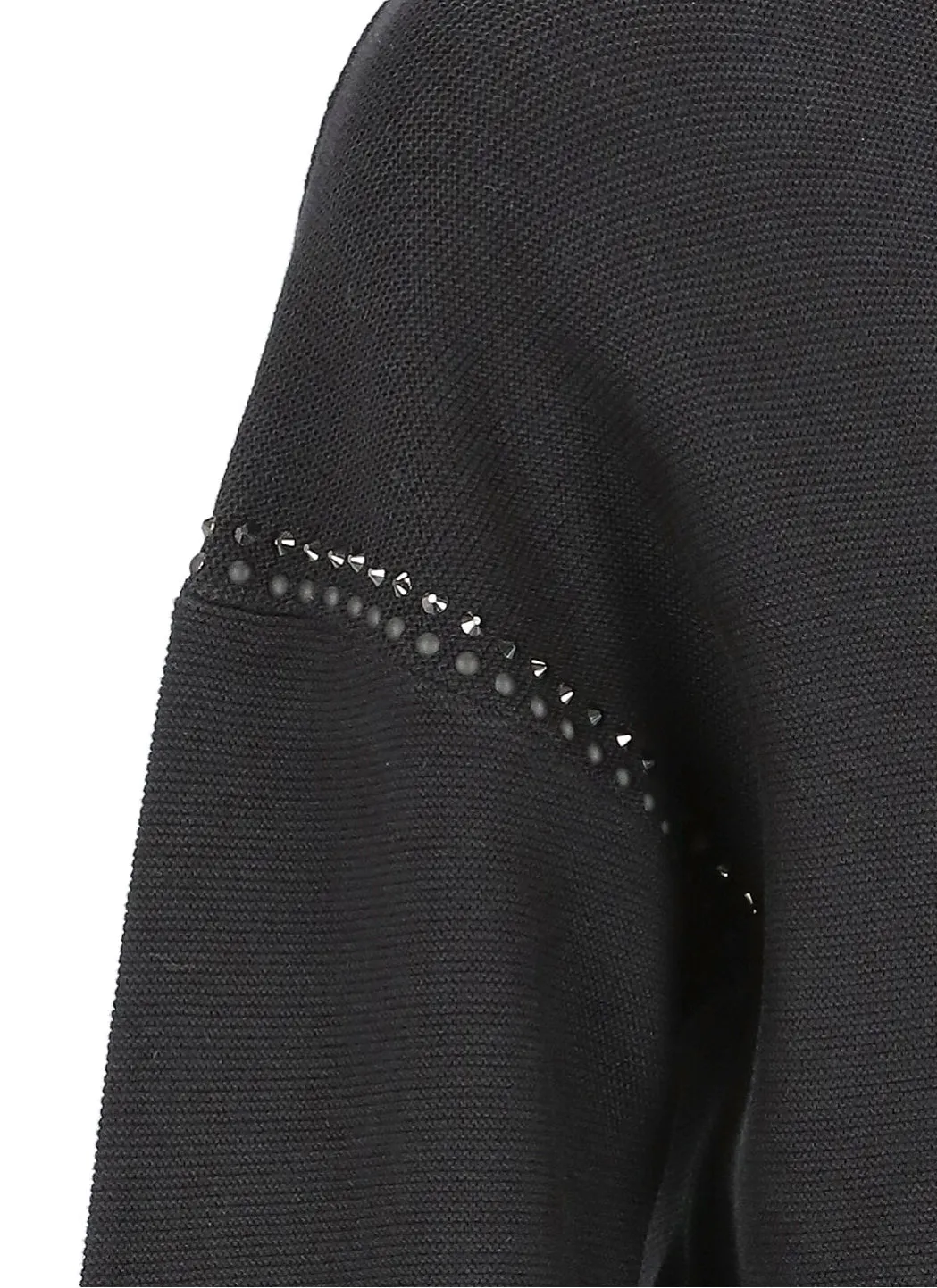 Love Moschino Logo Studded Cropped Sweater