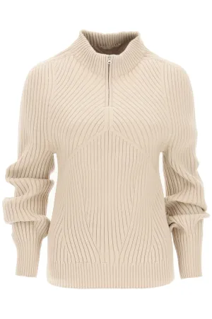Low Classic High-Neck Ribbed Sweater
