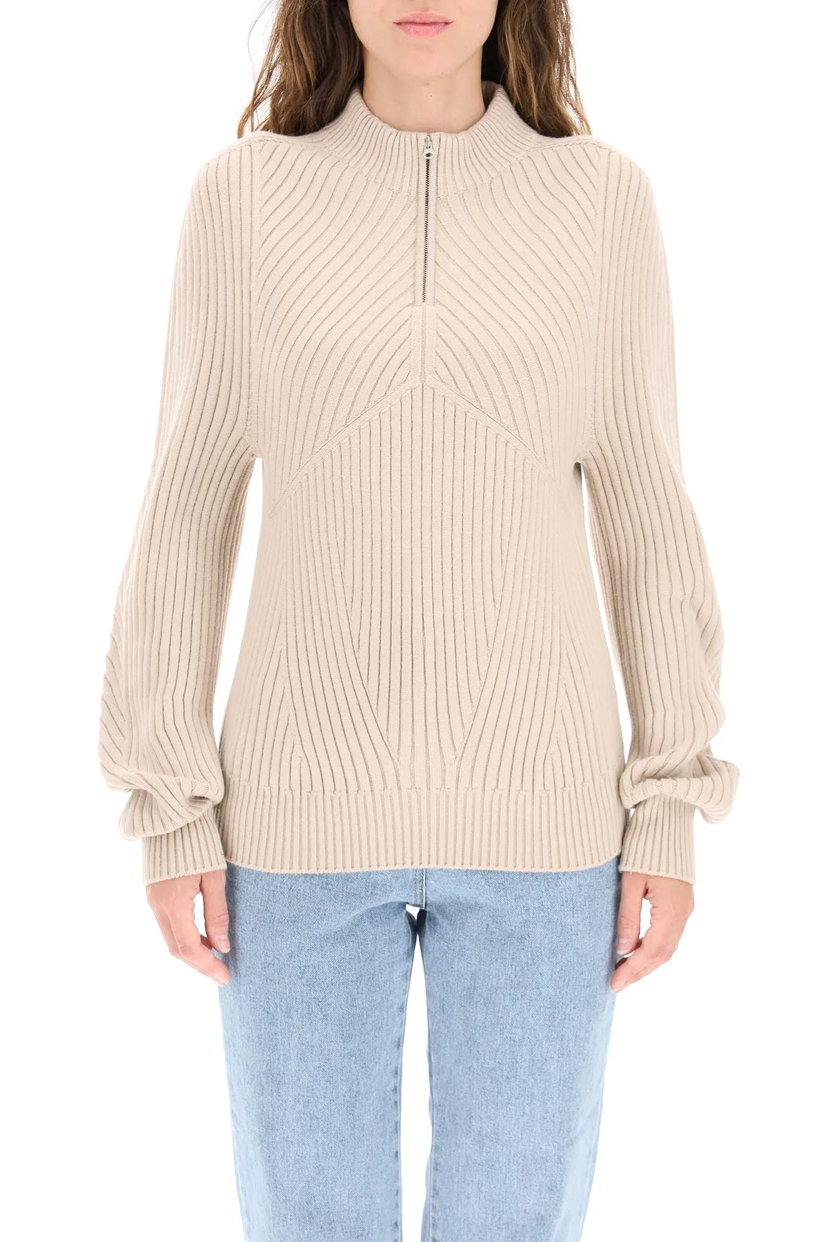 Low Classic High-Neck Ribbed Sweater