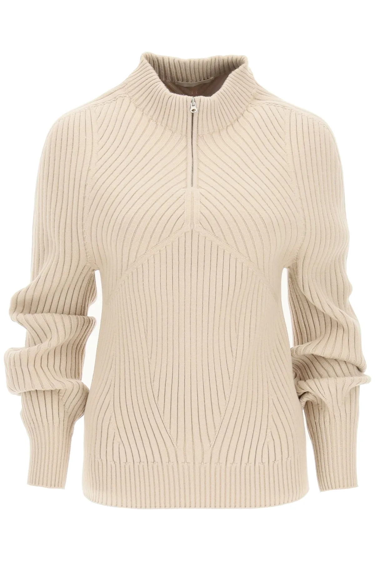 Low Classic High-Neck Ribbed Sweater