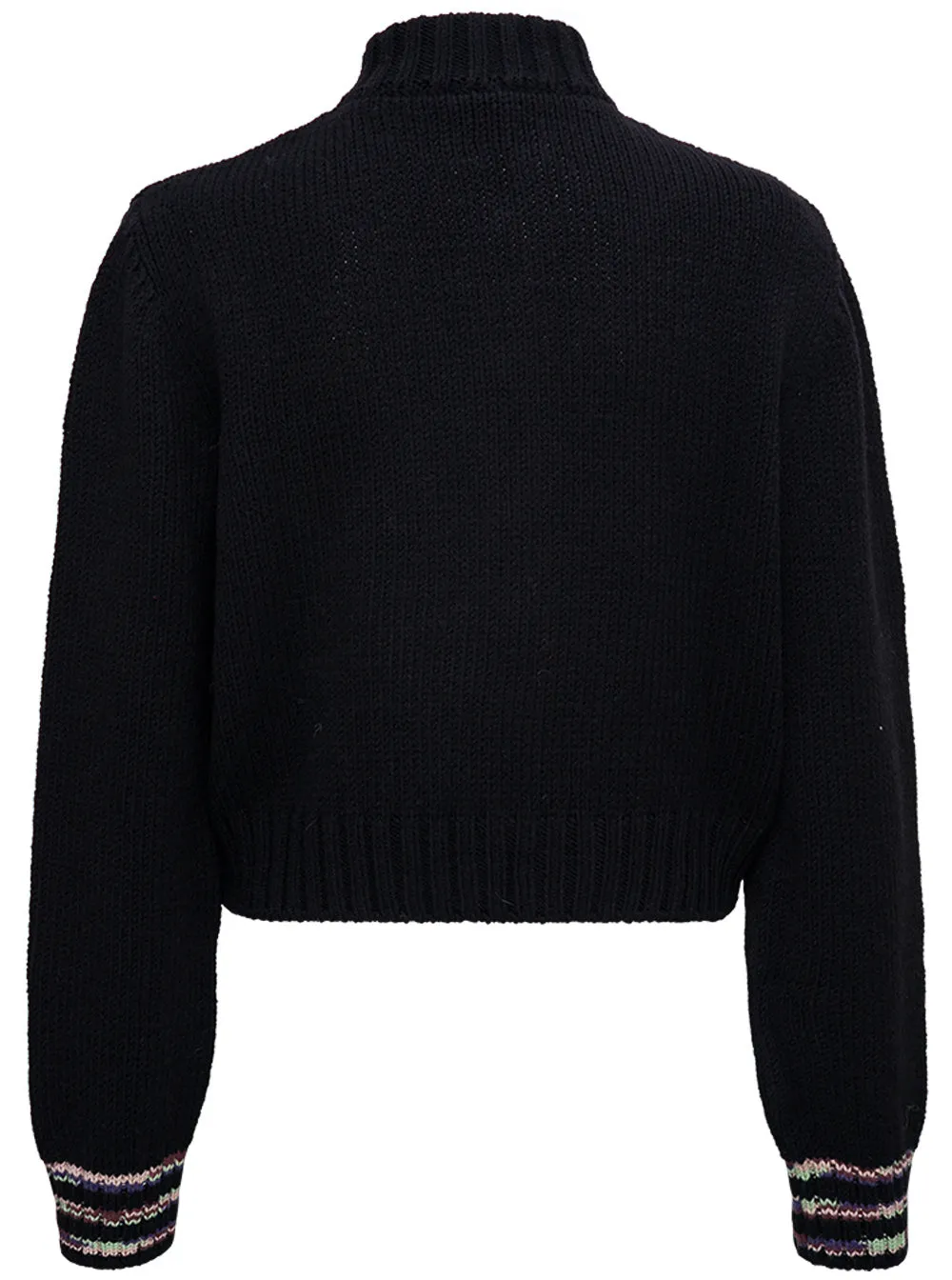 M Missoni Logo Intarsia Zipped Knit Cardigan