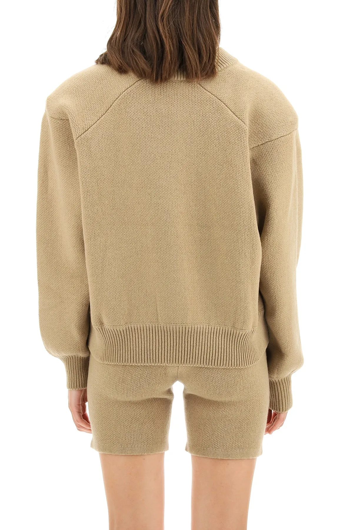 Magda Butrym Padded Shoulder Ribbed Sweater