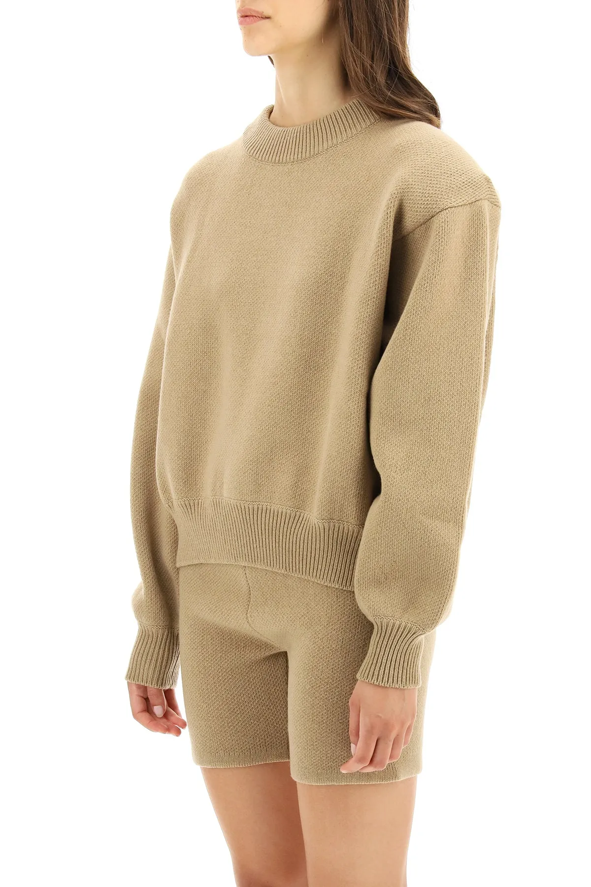 Magda Butrym Padded Shoulder Ribbed Sweater