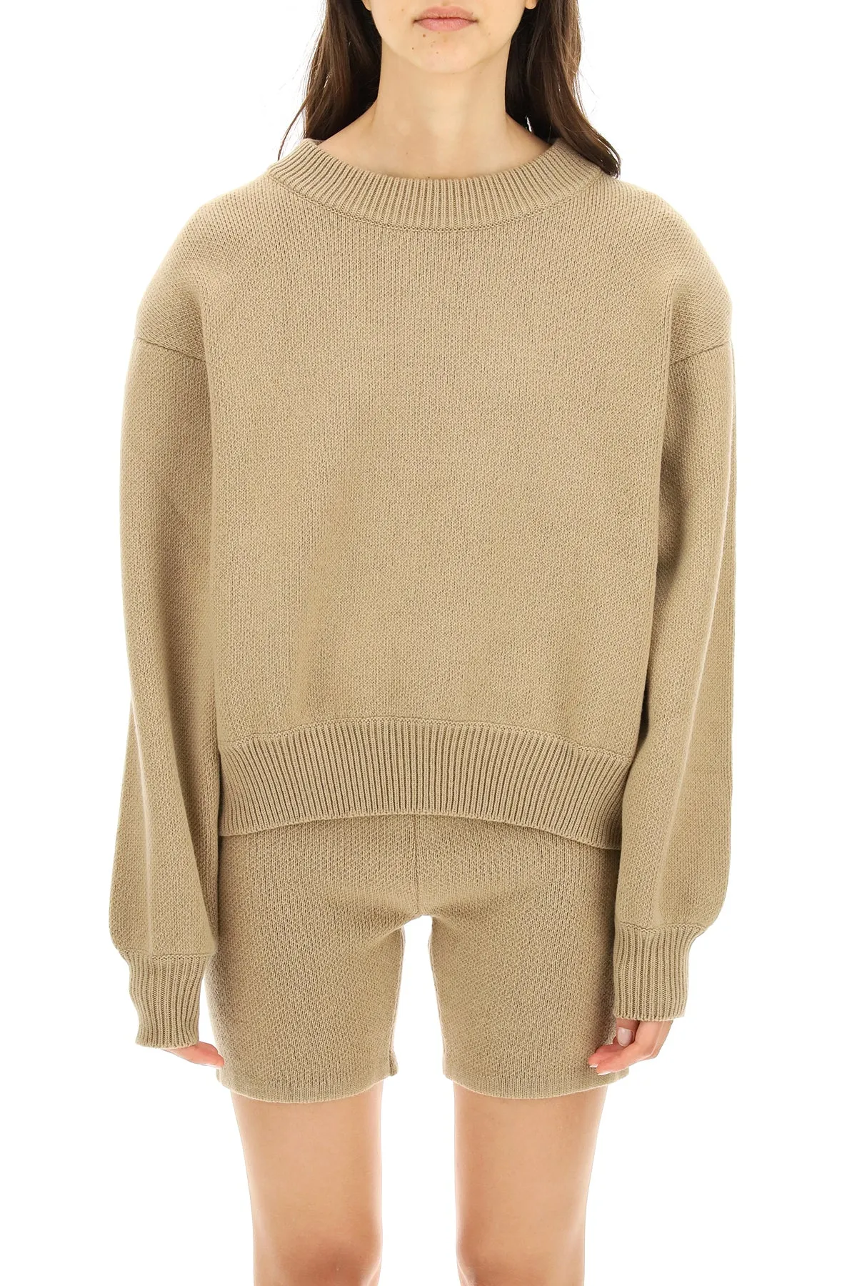 Magda Butrym Padded Shoulder Ribbed Sweater