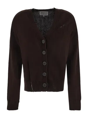 Maison Margiela Distressed Knit Cardigan