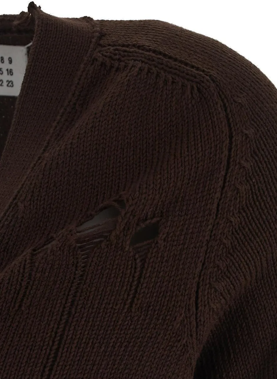 Maison Margiela Distressed Knit Cardigan