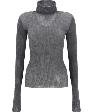 Maison Margiela High-Neck Ribbed Sweater