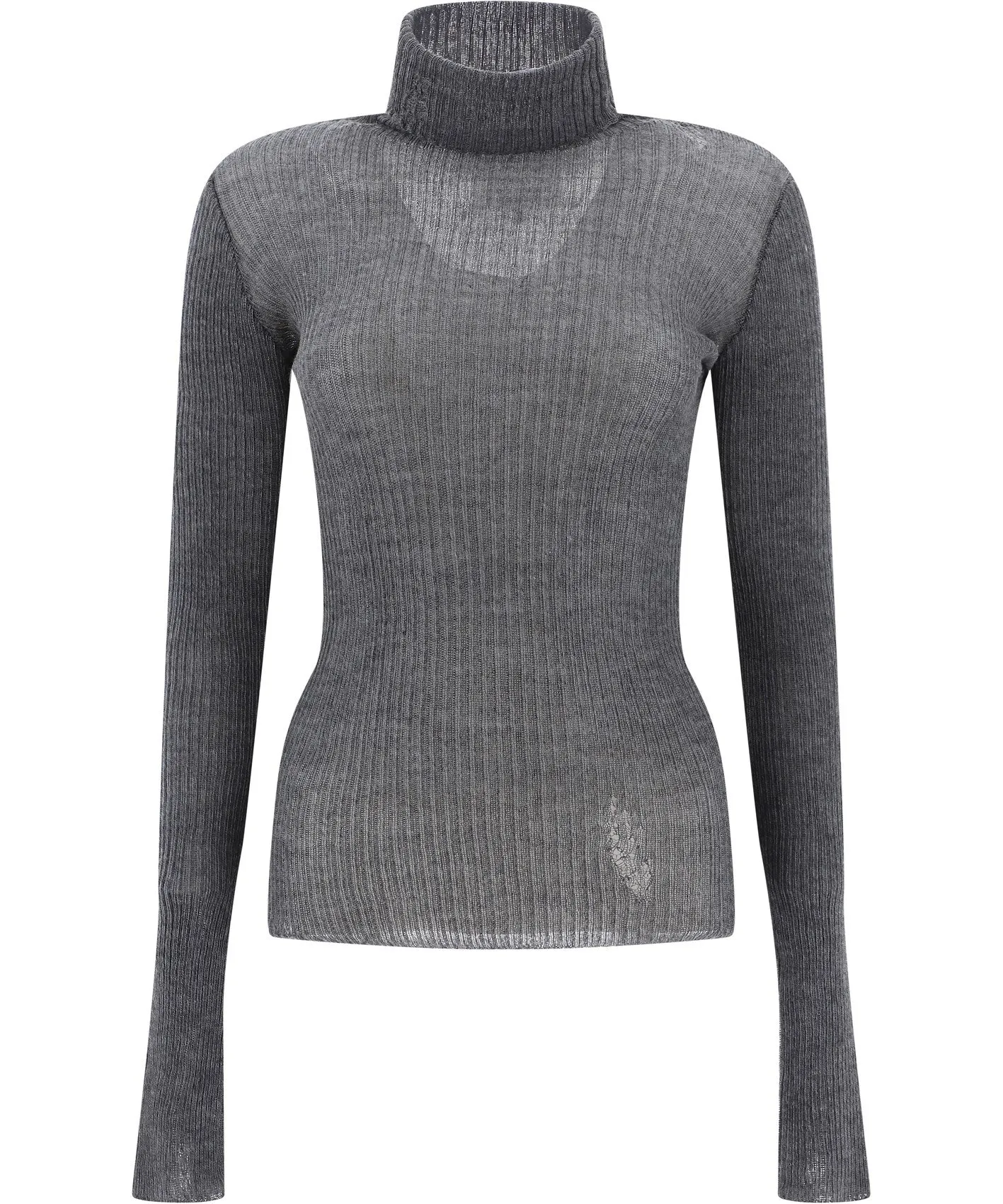 Maison Margiela High-Neck Ribbed Sweater